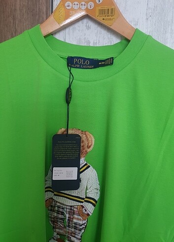 m Beden yeşil Renk Ralph Lauren unisex tshirt 