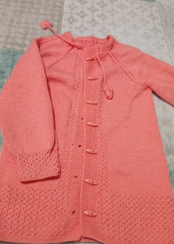 El örgüsü kız çocuk hırka 6 7 yaş  - Görsel 2