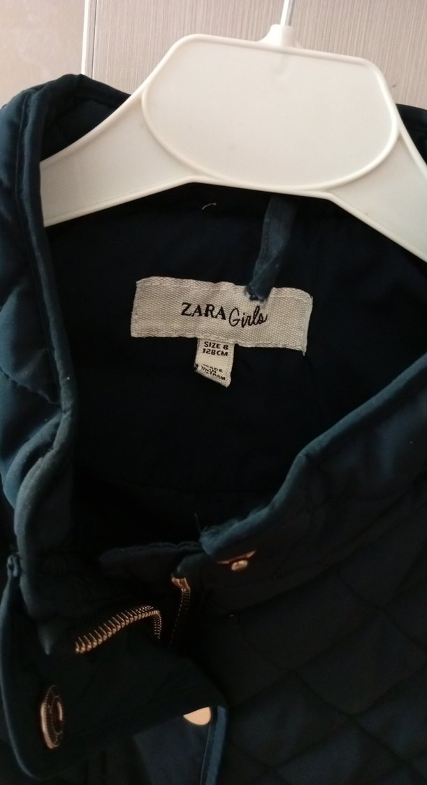 Zara marka lacivert çok şık kız çocuk mont - Görsel 5