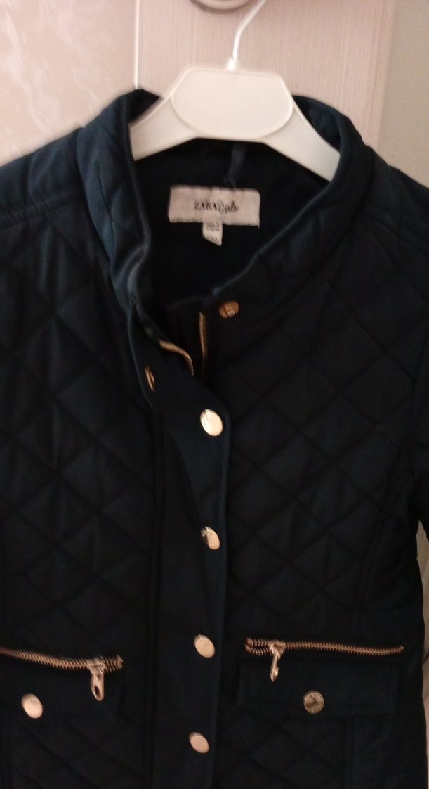 Zara marka lacivert çok şık kız çocuk mont - Görsel 2