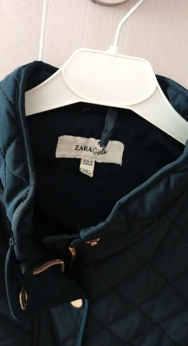 Zara marka lacivert çok şık kız çocuk mont - Görsel 4