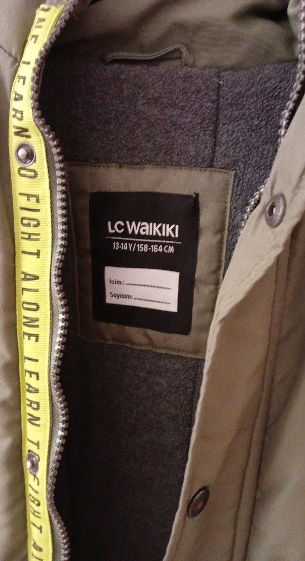 Düğmeli Yeşil Erkek Çocuk Kaban - Görsel 4