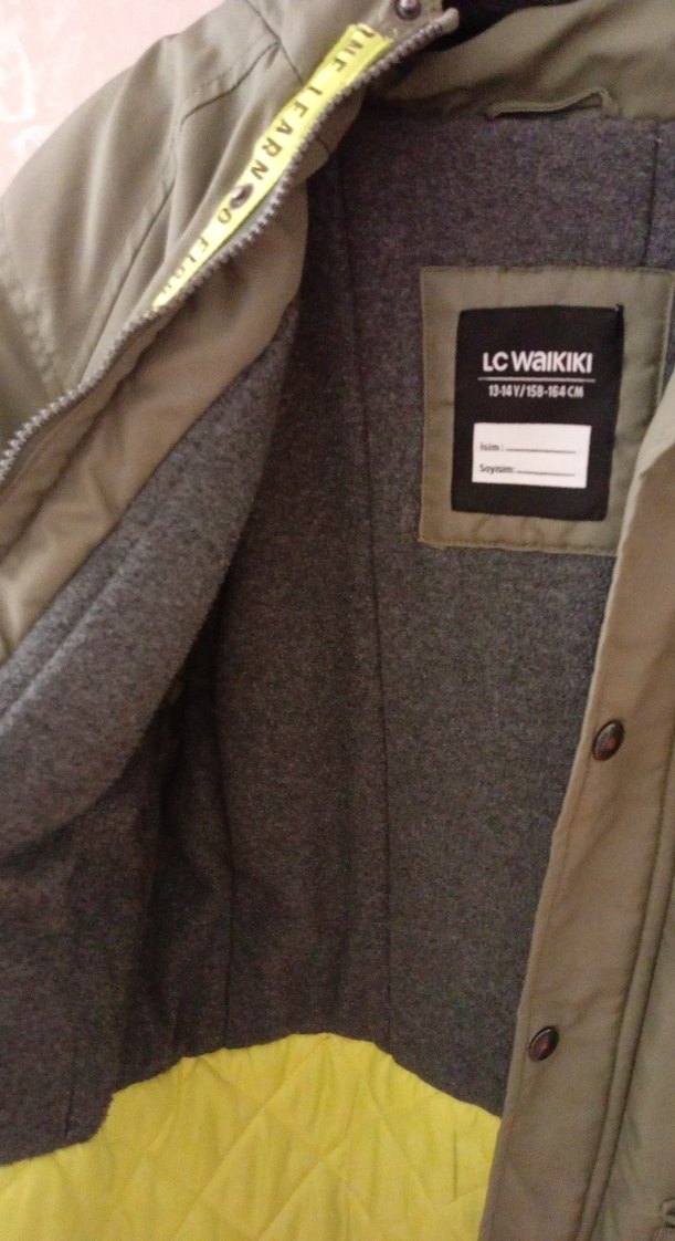 Düğmeli Yeşil Erkek Çocuk Kaban - Görsel 5