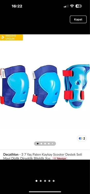  Beden mavi Renk Decathlon paten 30-32 numara