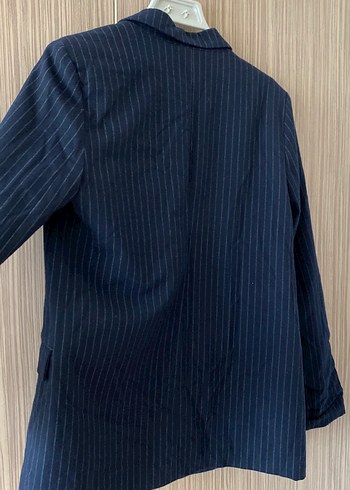 Düğmeli Lacivert Kadın blazer  Ceket - Görsel 3