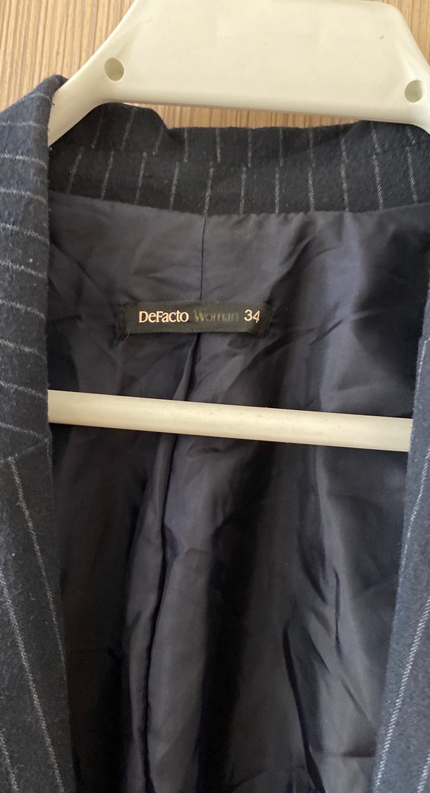 Düğmeli Lacivert Kadın blazer  Ceket - Görsel 2