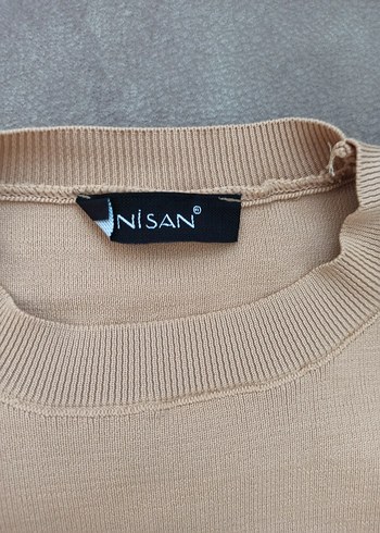 s Beden Bej Fitilli Kadın Triko Sweatshirt