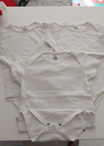 Bebek Beyaz Çıtçıtlı Body 3'lü Set