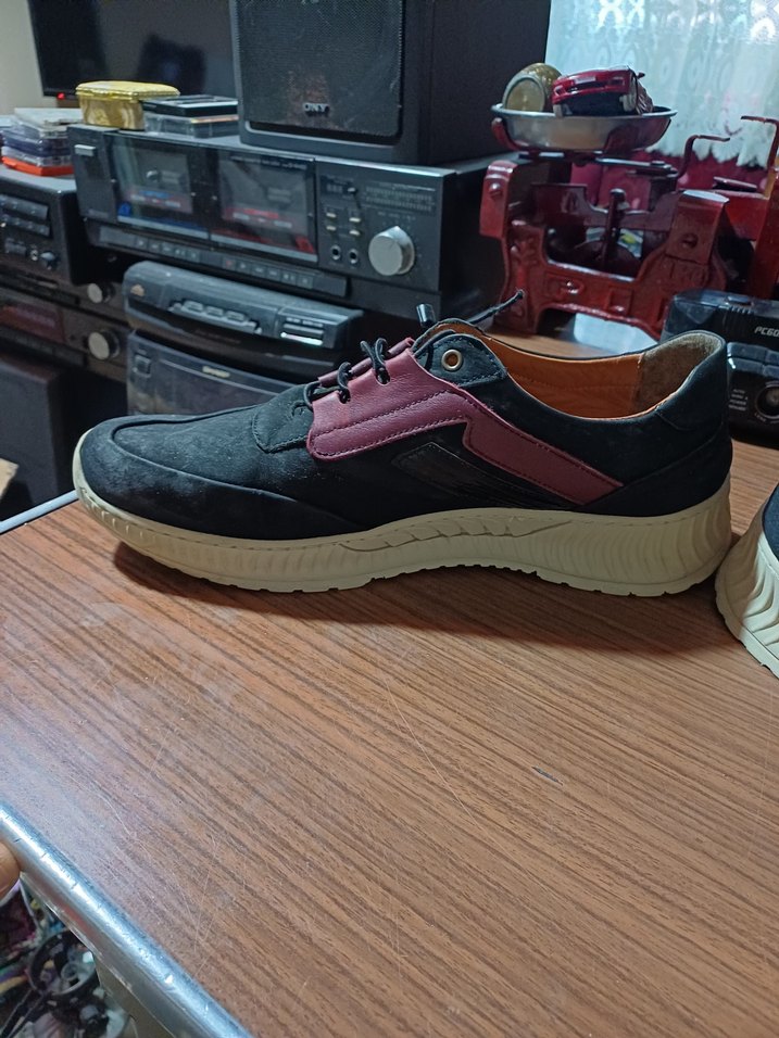 Bordo Siyah Erkek Spor Ayakkabı Bağcığı - Görsel 5