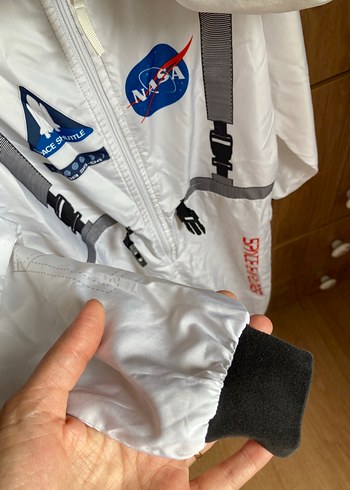 Beyaz NASA Temalı Çocuk Astronot Kostümü - Görsel 7