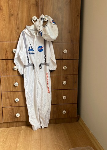 Beyaz NASA Temalı Çocuk Astronot Kostümü - Görsel 2