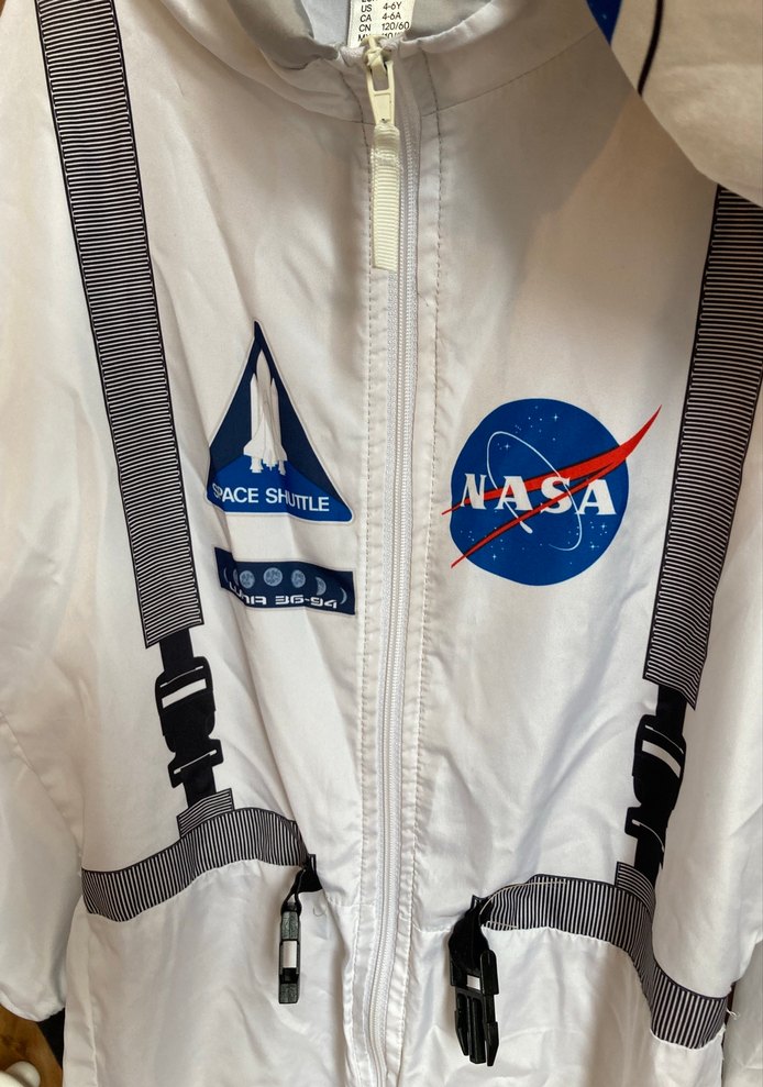 Beyaz NASA Temalı Çocuk Astronot Kostümü - Görsel 4