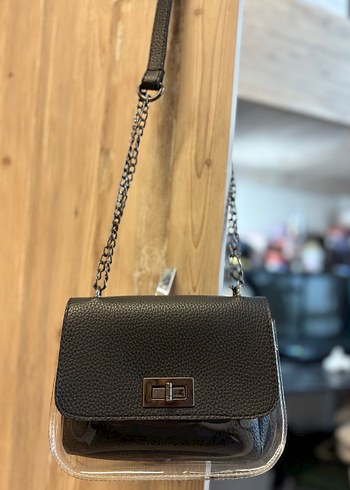 Addax Zincir Detaylı Siyah Deri Kadın Çanta - Görsel 2