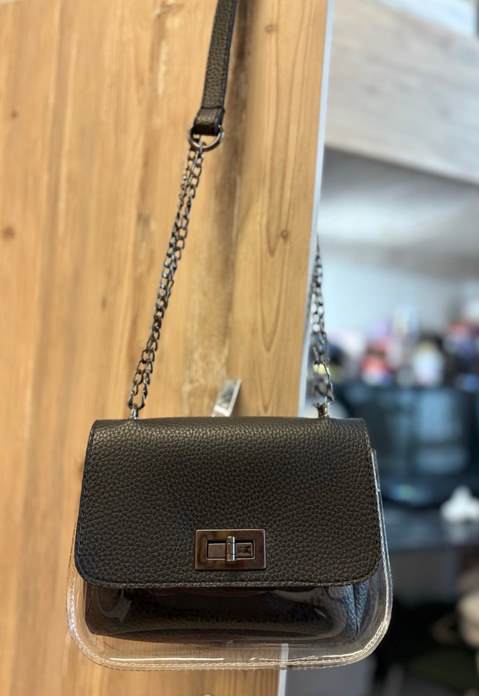Addax Zincir Detaylı Siyah Deri Kadın Çanta - Görsel 2