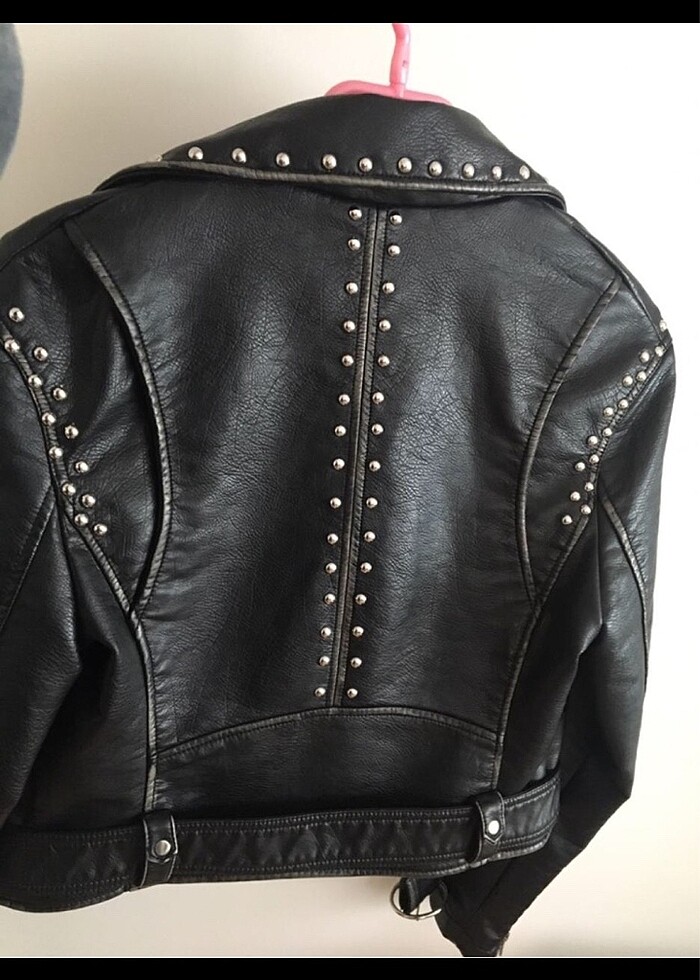 Bershka deri ceket - Görsel 3