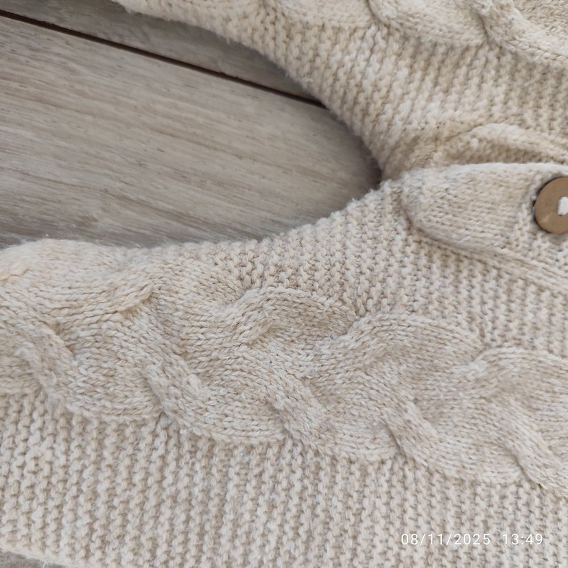 Bebek Erkek Örgü Tulum Kapüşonlu - Görsel 4