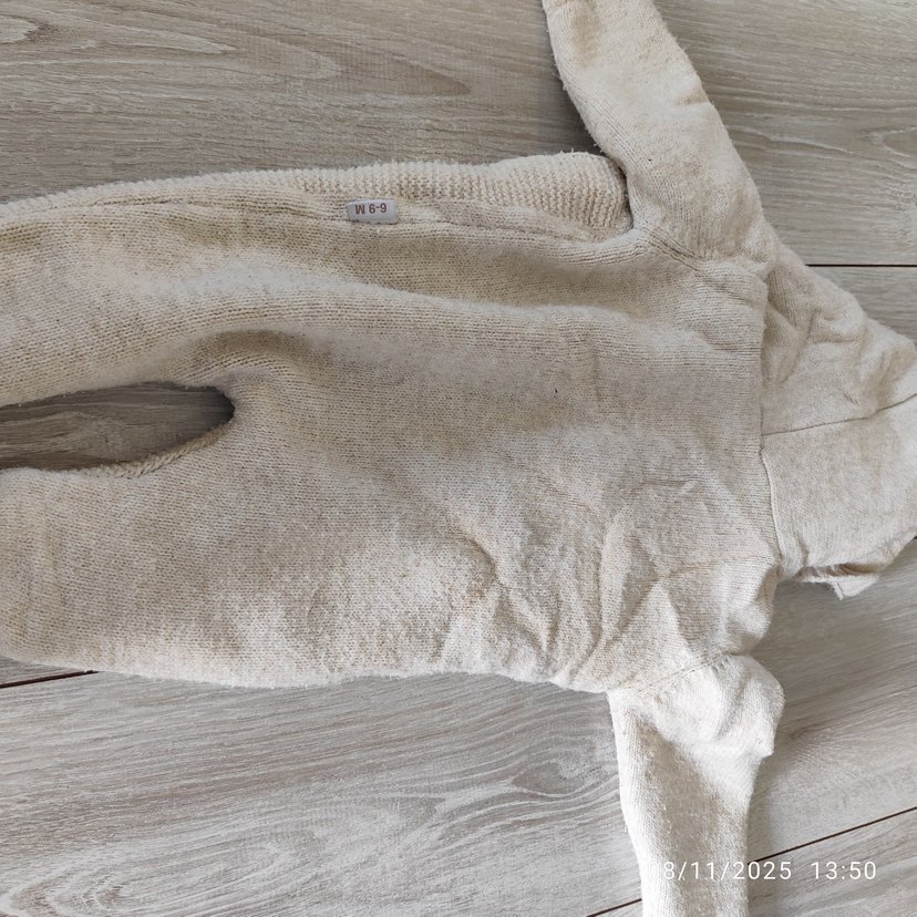 Bebek Erkek Örgü Tulum Kapüşonlu - Görsel 2