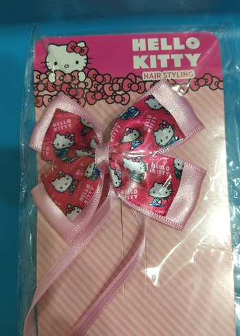 Hello Kitty Pembe Fiyonk Saç Tokası - Görsel 2