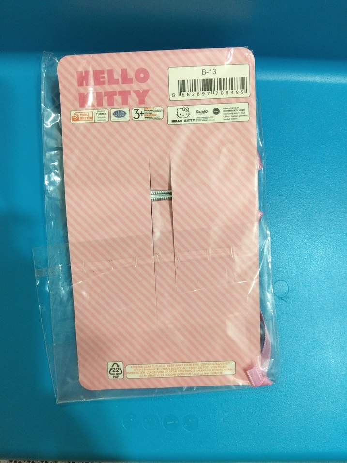 Hello Kitty Pembe Fiyonk Saç Tokası - Görsel 3