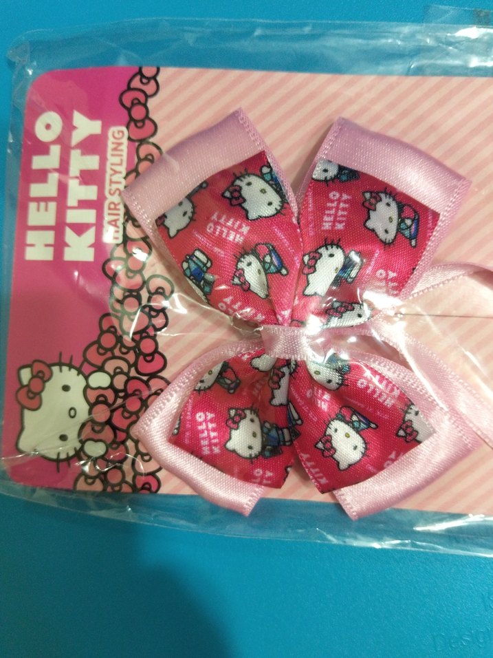 Hello Kitty Pembe Fiyonk Saç Tokası - Görsel 4