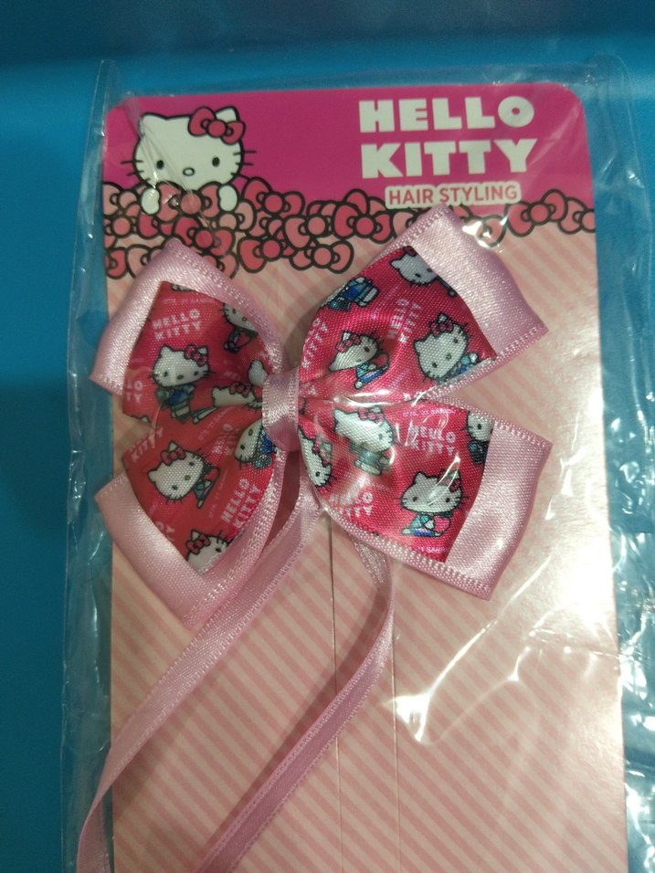 Hello Kitty Pembe Fiyonk Saç Tokası - Görsel 2