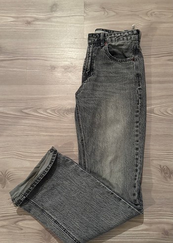 Stradivarius Stradivarius Gri Regular Fit Kadın Denim Pantolon