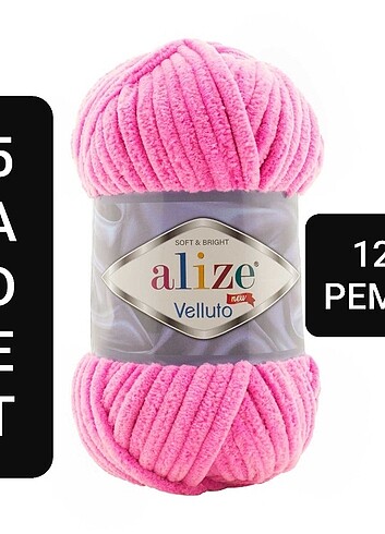 5 Adet Alize Velluto Kadife İp 