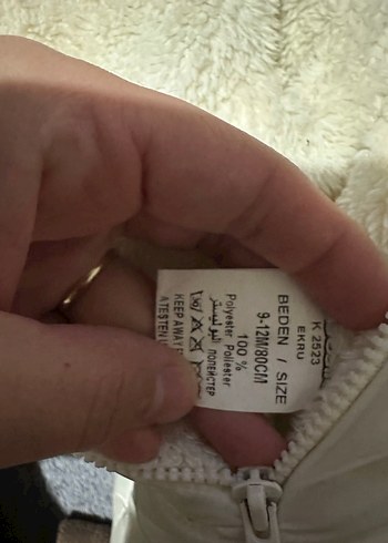 Beyaz Kürklü Kız Bebek Kar Tulumu - Görsel 4