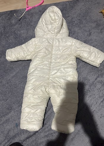 Beyaz Kürklü Kız Bebek Kar Tulumu - Görsel 3
