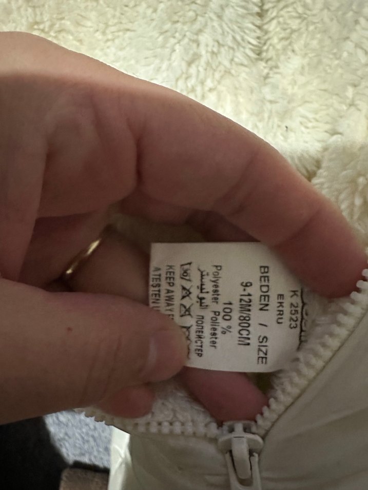 Beyaz Kürklü Kız Bebek Kar Tulumu - Görsel 4