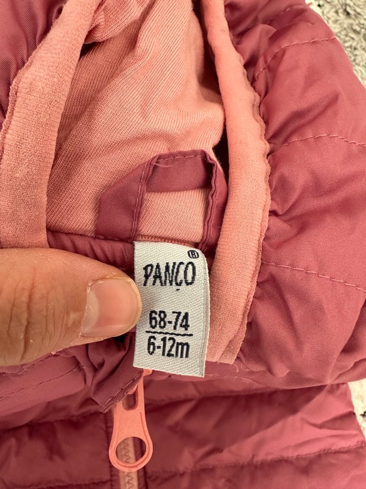 Kız Bebek Kapüşonlu Koyu Pembe Kar Tulumu - Görsel 2