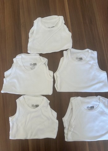 Beyaz Çocuk Atlet 5'li Paket