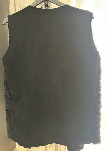 Siyah Kürk Detaylı Kadın Yelek - Görsel 4