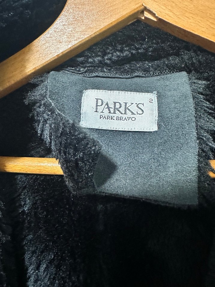 Kürklü Siyah Uzun Süet Kadın Kaban - Görsel 3