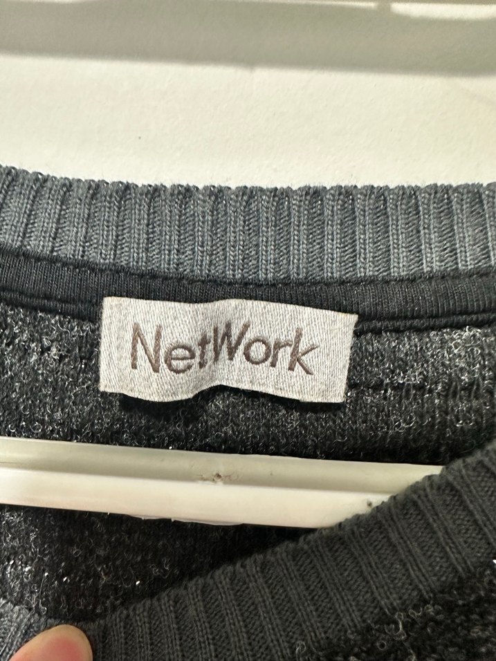 Gri Çizgili Örgü Kadın Kazak - Görsel 3