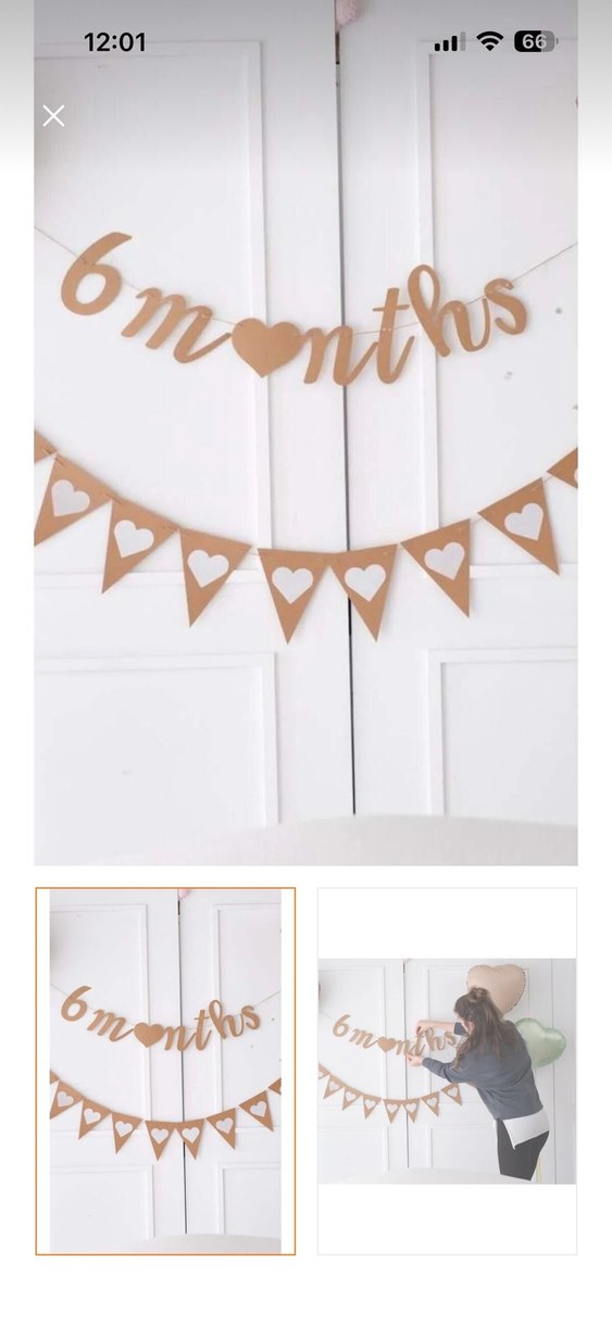 6 Ay Ayı Dekorasyon Seti Beyaz Balonlu - Görsel 2