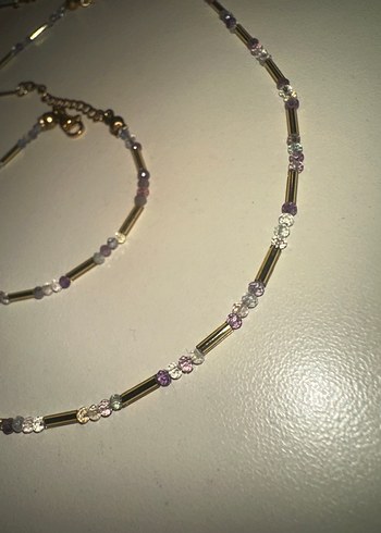 FLORİT DOĞAL TAŞ KOLYE & BİLEKLİK SETİ - Görsel 7