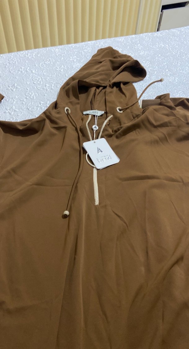 Kadın Kahverengi Uzun Salaş Tunik - Görsel 5