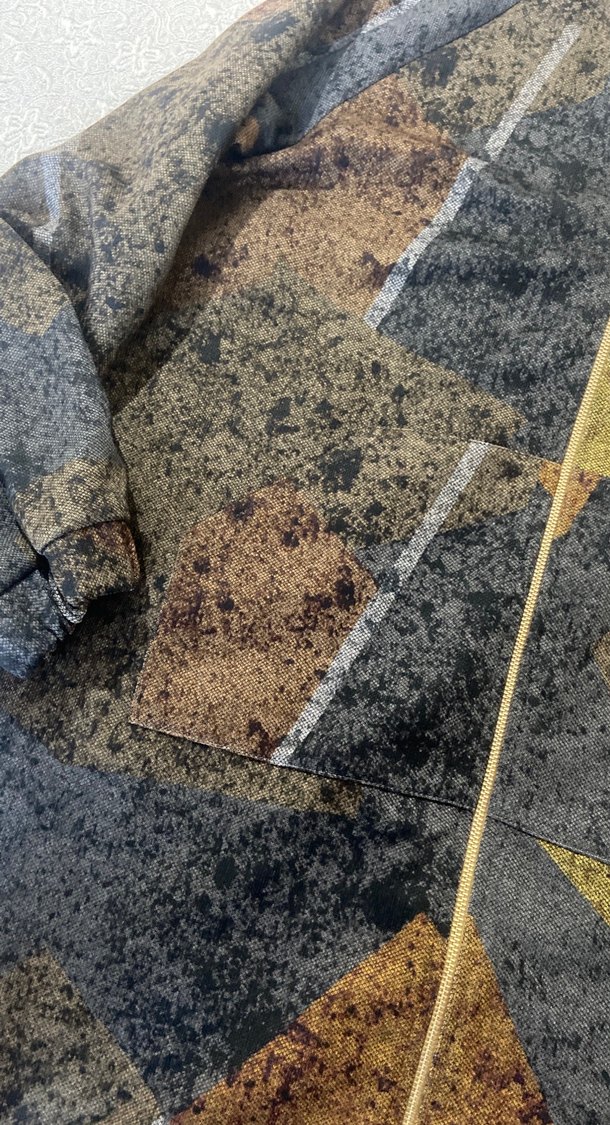 Kadın Uzun Desenli Fermuarlı Ceket Armine marka - Görsel 3