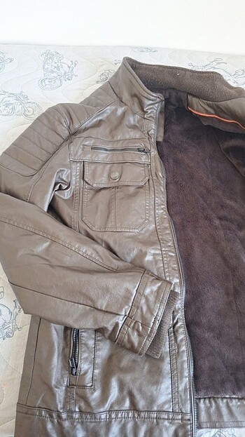 Erkek deri mont - Görsel 6