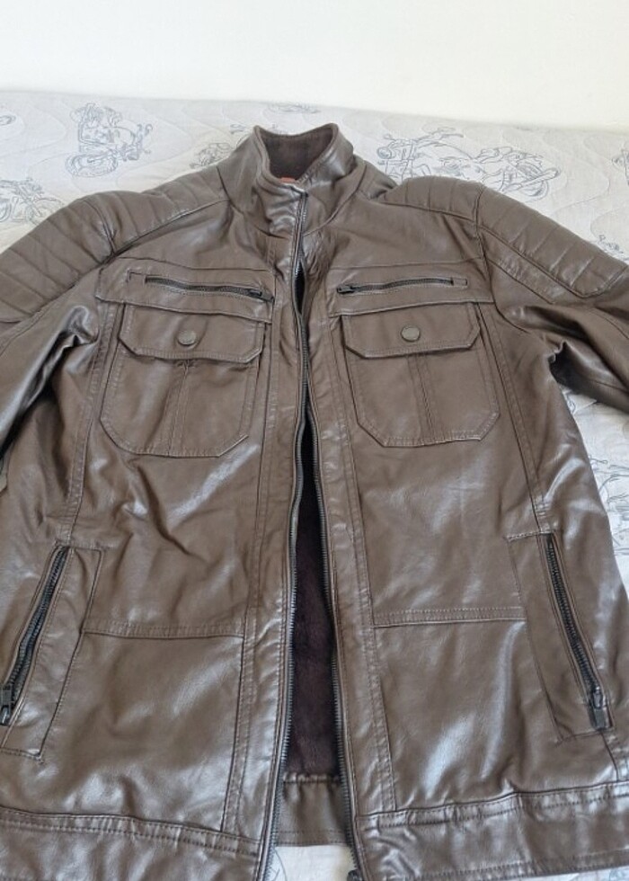 Erkek deri mont - Görsel 2