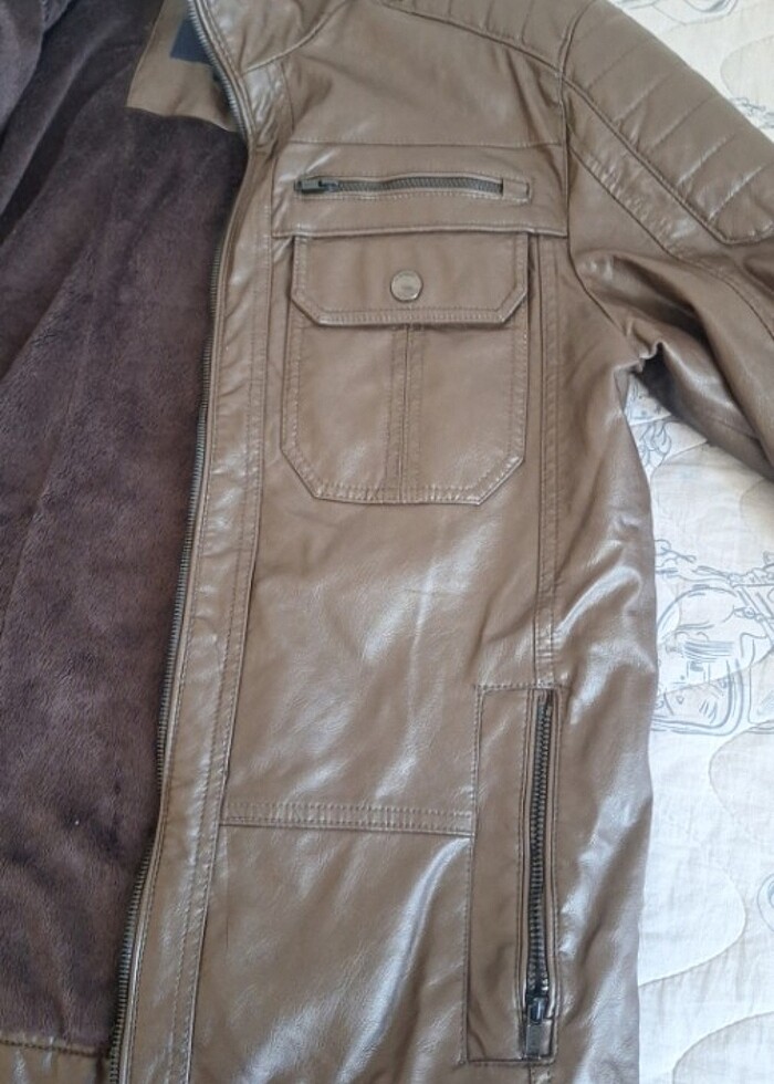 Erkek deri mont - Görsel 4