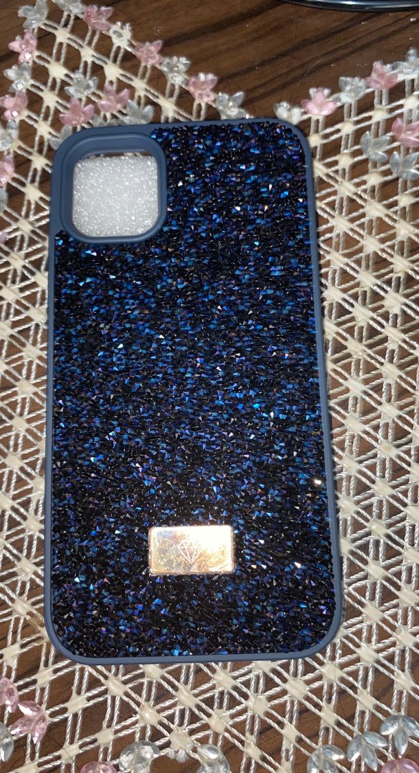 Mavi Parlak Payetli Telefon Kılıfı - Görsel 2