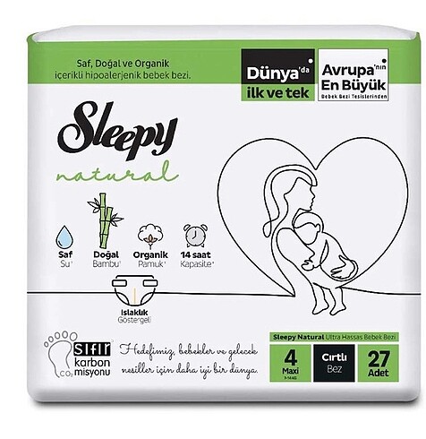 Sleepy natural 4 numara cırtlı bez