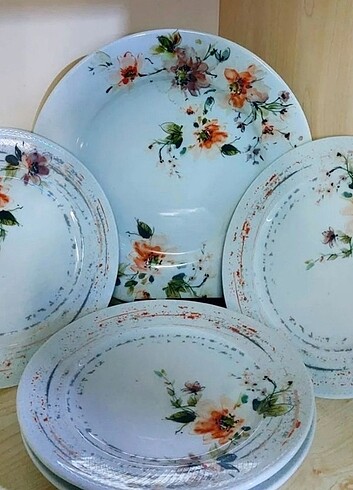 Kütahya porselen birinci kalite pasta takımı 7 parca 