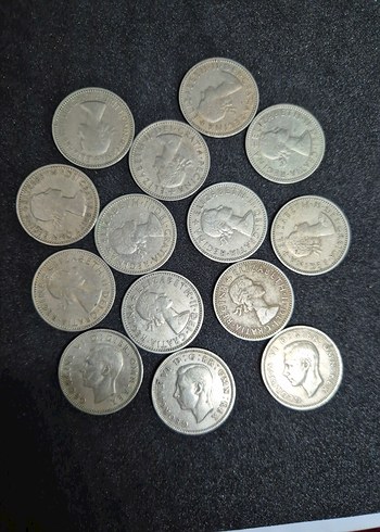 1 Şilin İngiltere Kral George ve Kraliçe Elizabeth Dönemleri - Görsel 2