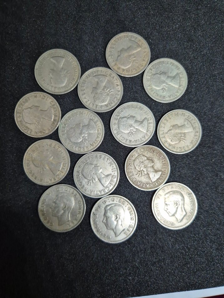 1 Şilin İngiltere Kral George ve Kraliçe Elizabeth Dönemleri - Görsel 2