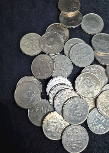 Eski Madeni Para 25.000 Türk Lirası Seti - Görsel 5