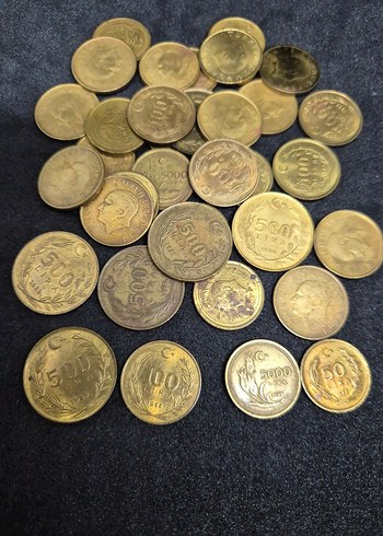 Sarı Pirinç Madeni Paralar Türkiye Cumhuriyeti - Görsel 2