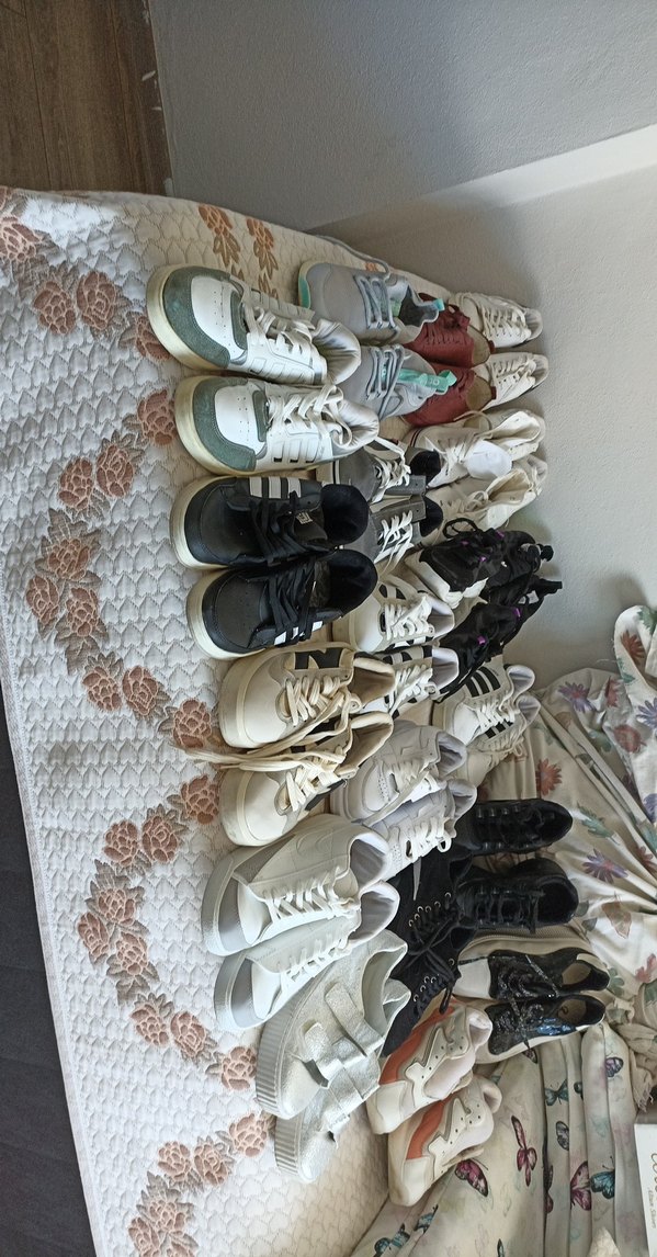 Beyaz Bağcıklı Dolgu Topuk Kadın Spor Ayakkabı - Görsel 4